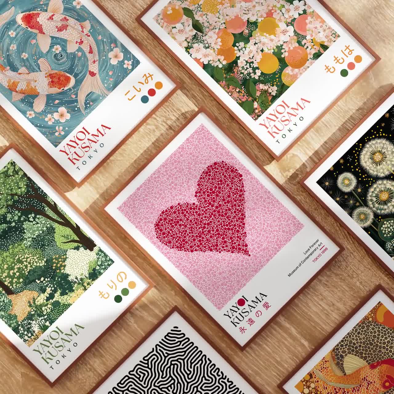 草間彌生 富士山 アートプリント：日本の風景ポスター - Etsy 日本